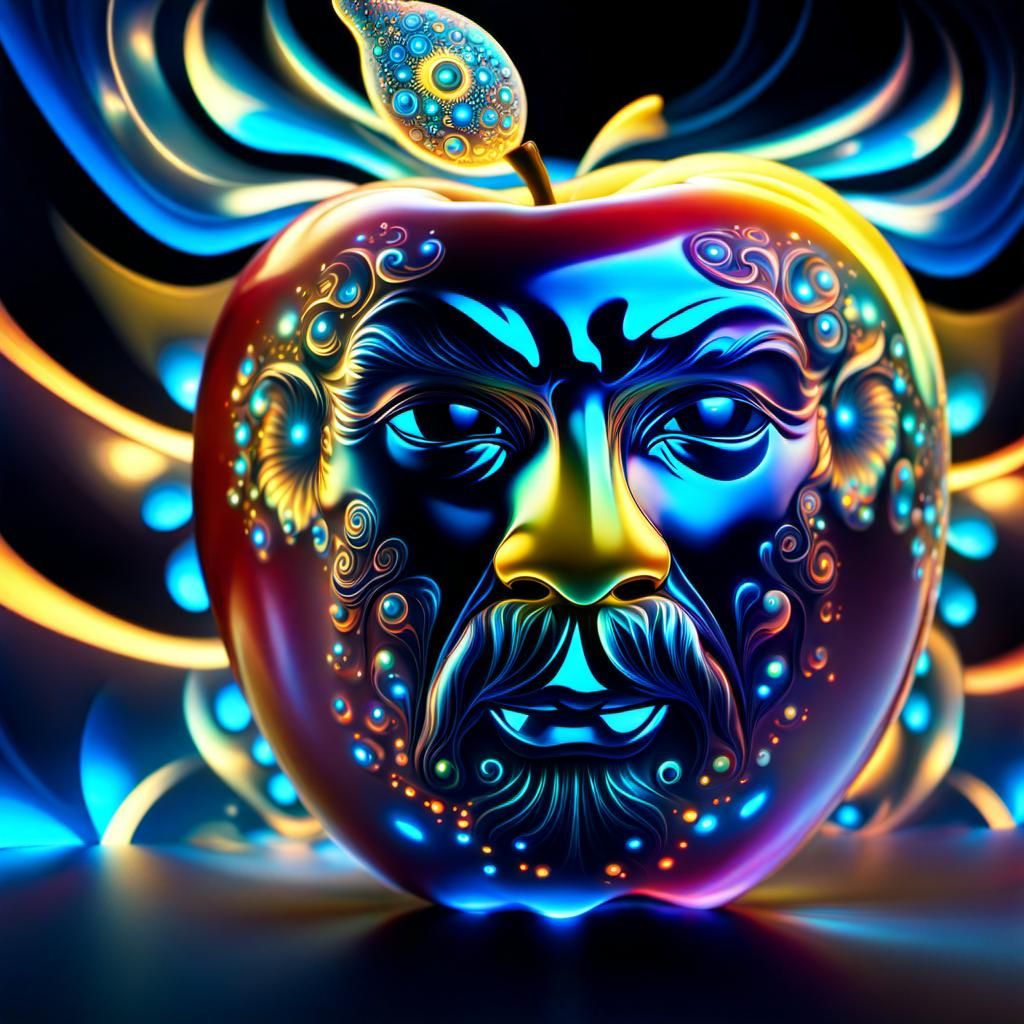 Celestial Apple Turns into Fractal Apple Man