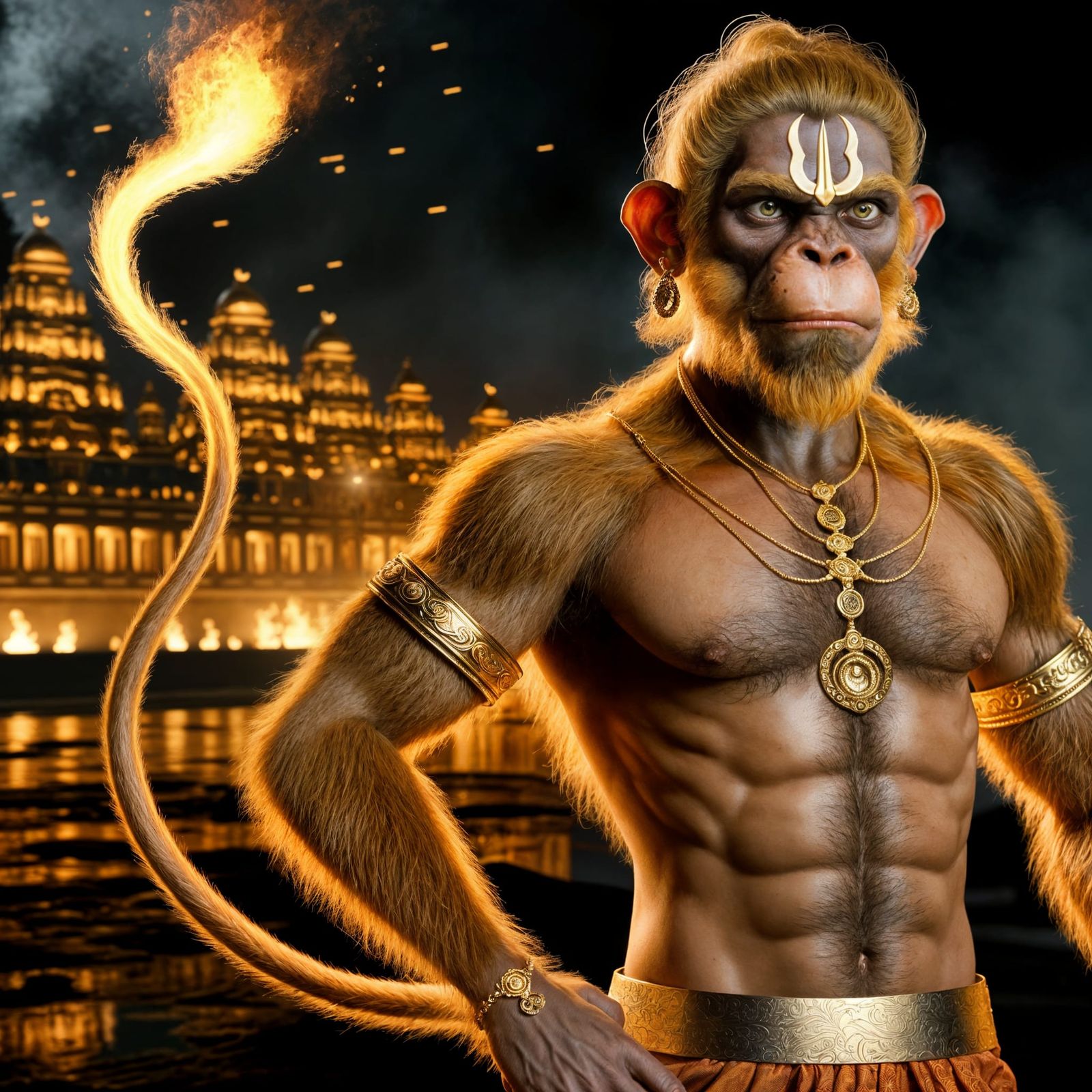 Divine Warrior Hanuman Conquers Lanka in Epic Cinematic Scen...