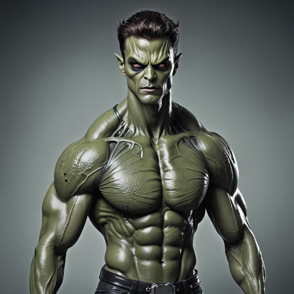 Scary Handsome Alien Man: A Muscular Vision