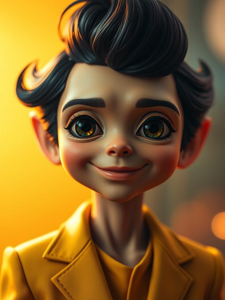 Alien Elvis Portrait by Radi Nedelchev and Winks