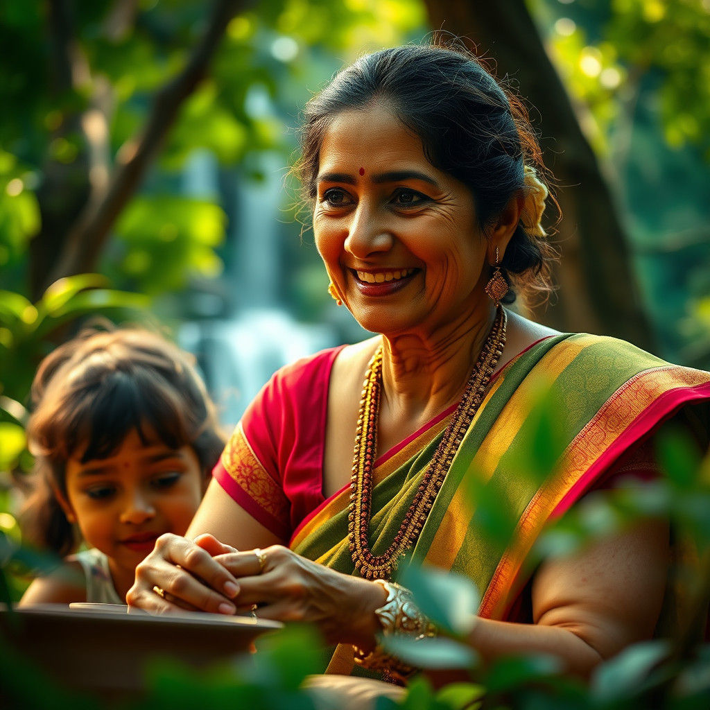 Pottery Lesson in Nature: Indian-Style Portrait