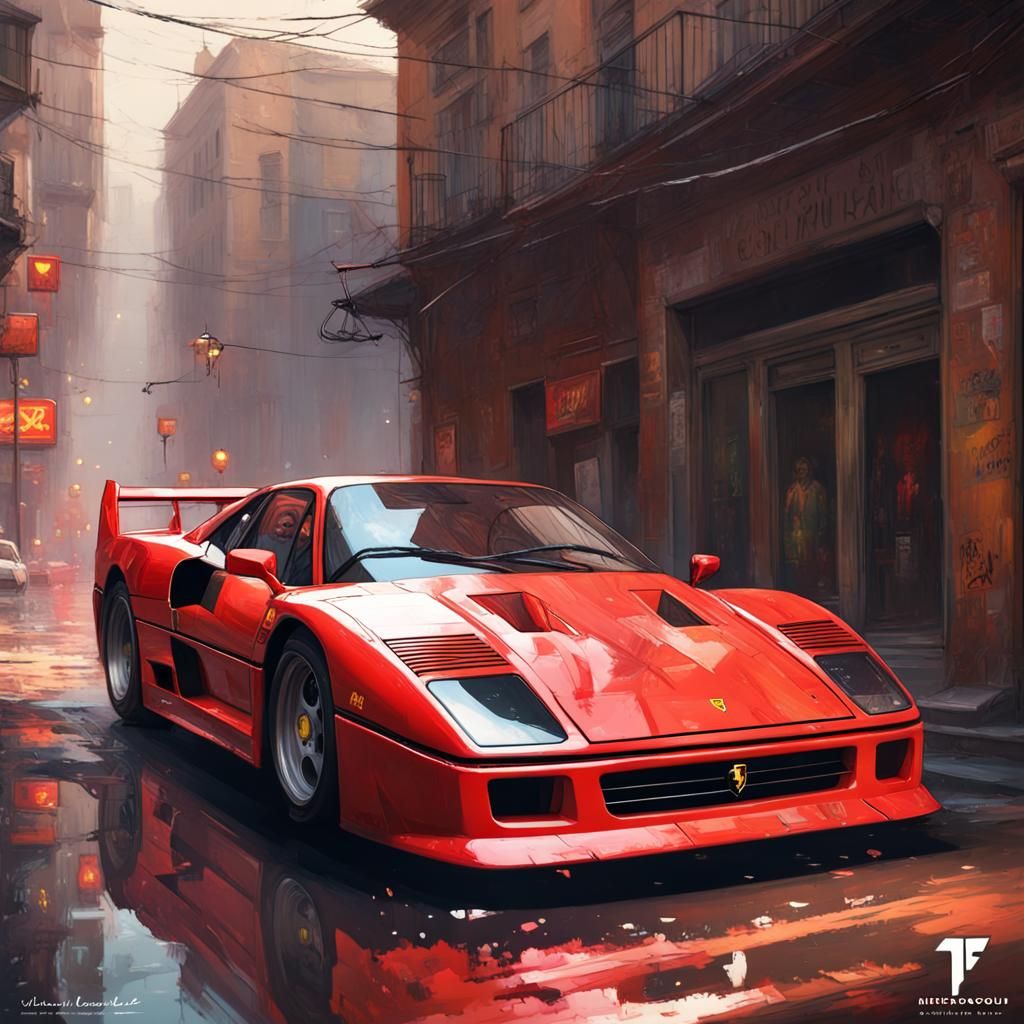 Ferrari F40 Patchwork Concept Art in Unreal Engine