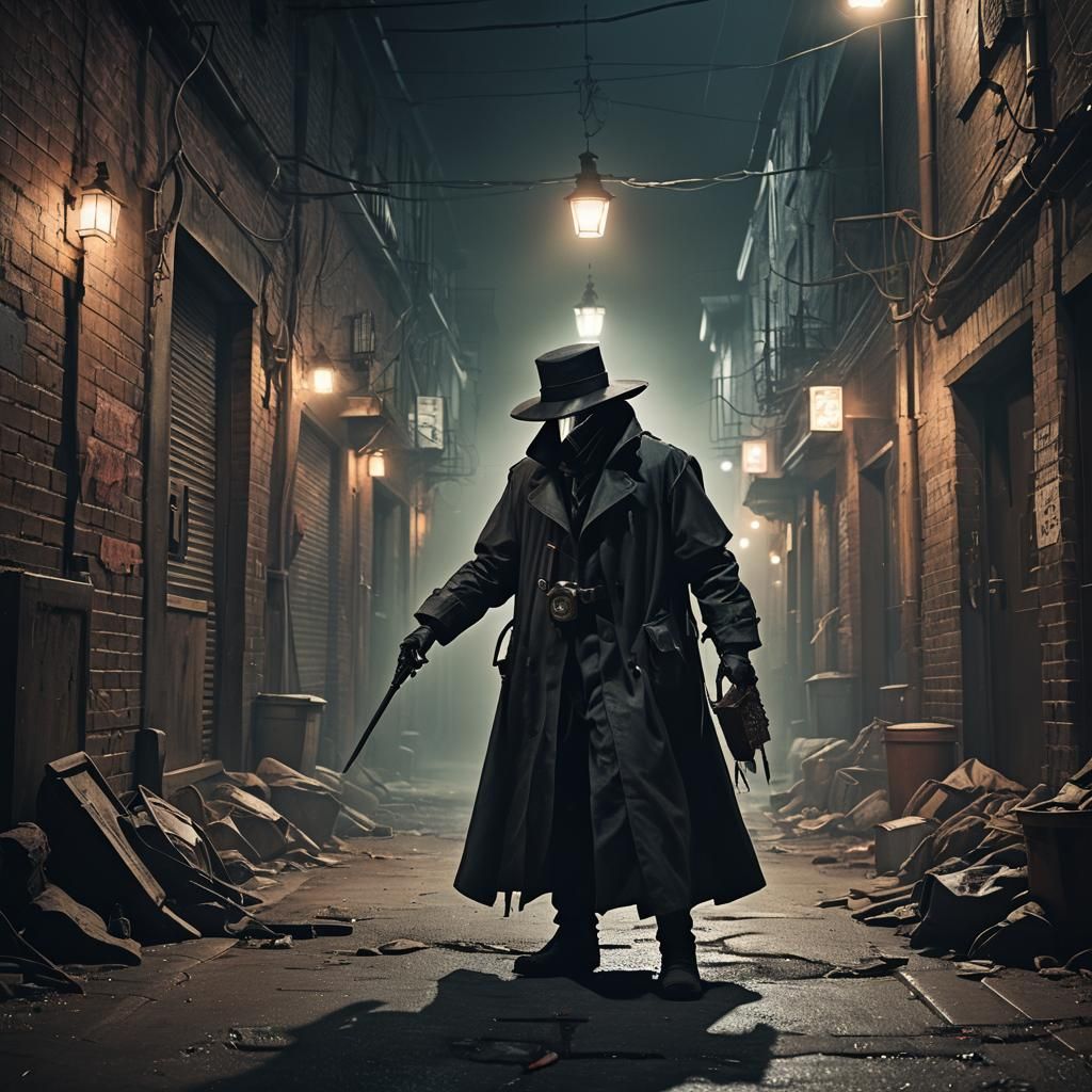 Kaiju Virus Infected Plague Doctor in Dark Alley