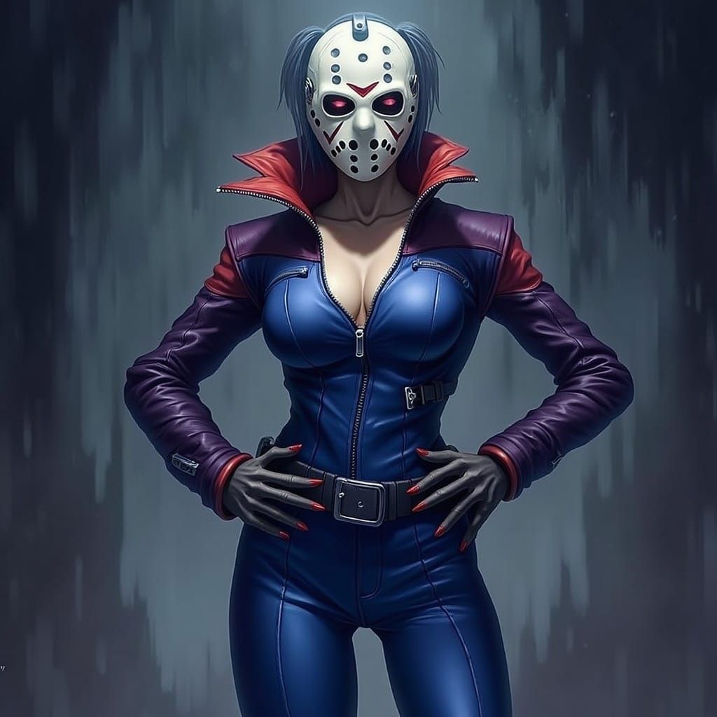 Female Horror Icon in Gothic Style