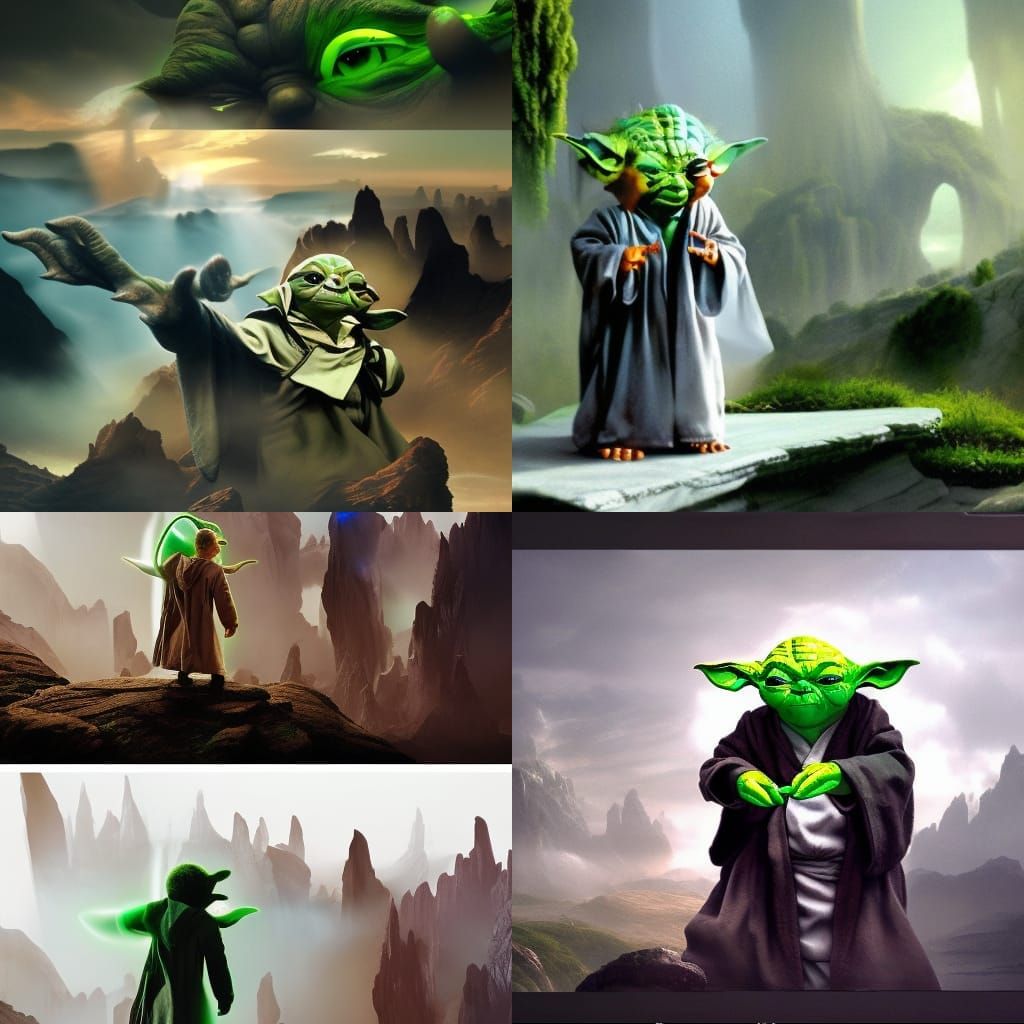 Epic Cinematic Yoda Digital Matte Painting