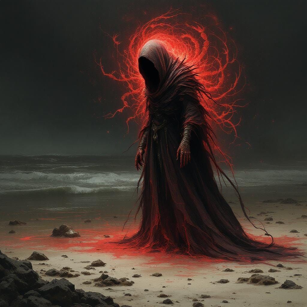 Ethereal Fortune Teller with Crustacean Aura