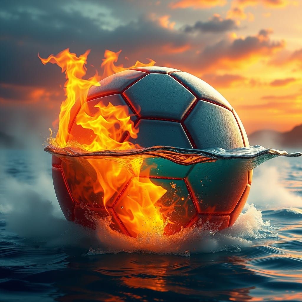 Fantasy Football Concept Art in Cyberpunk Style