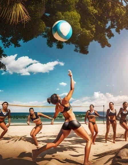 Beach Volleyball Match
