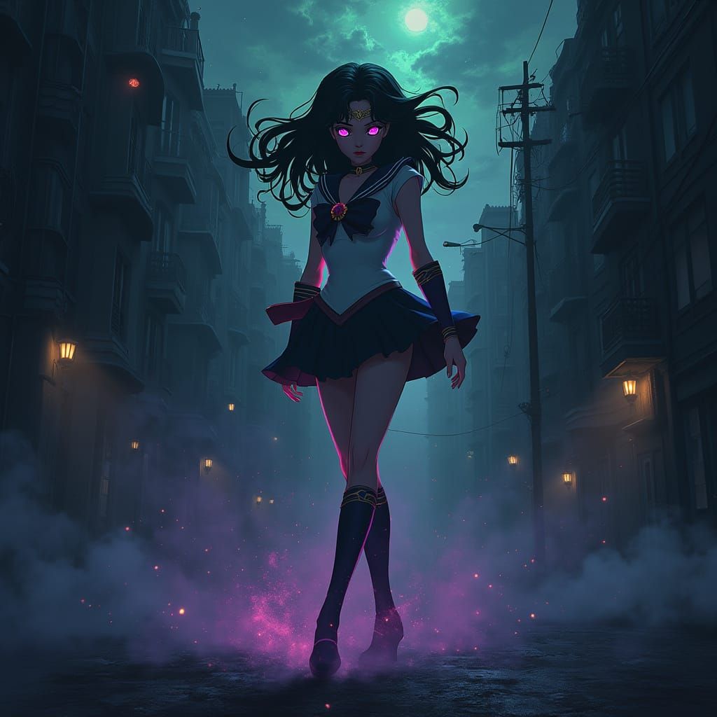 Sailor Jupiter in Dark, Whimsical Urban Fantasy