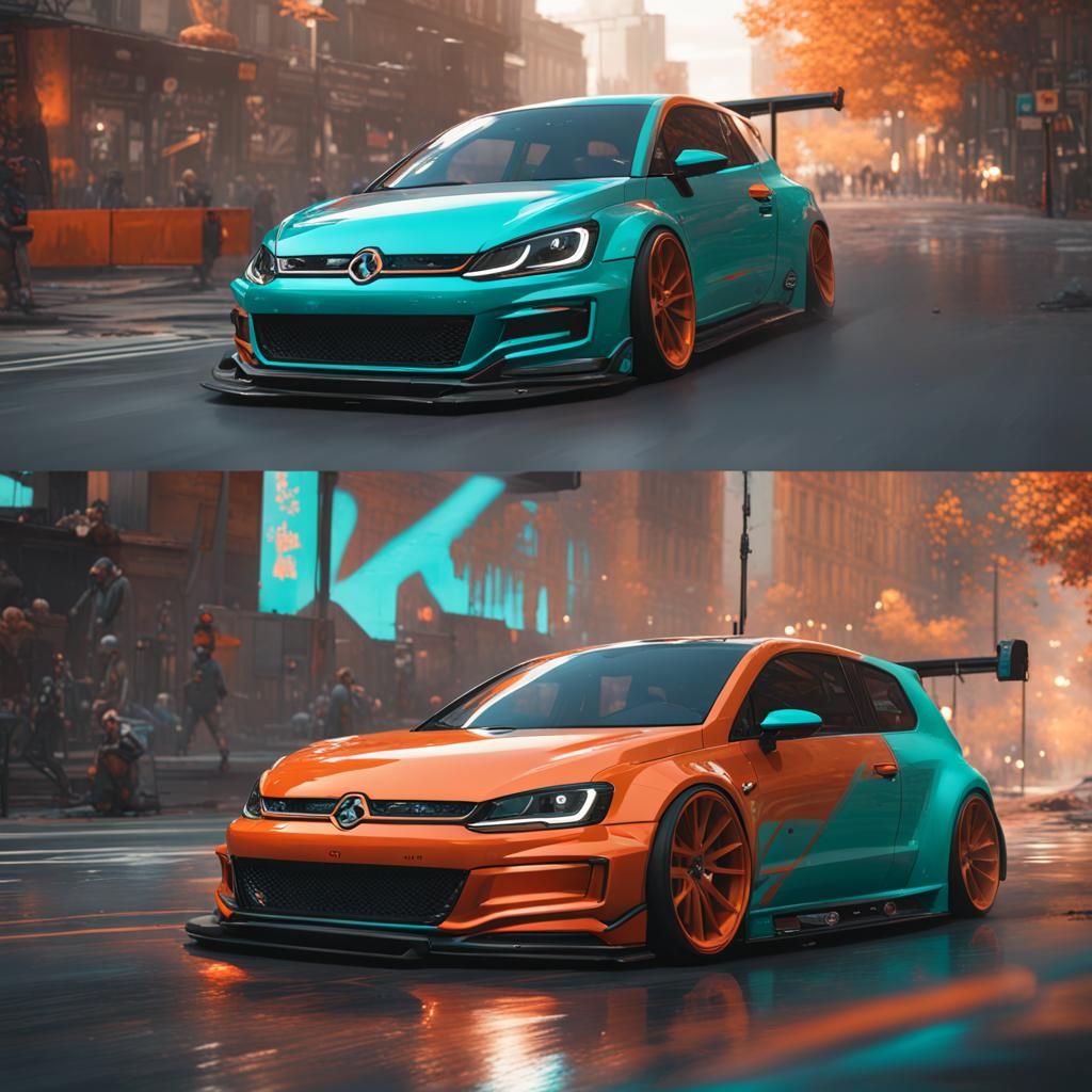 Hyperdetailed GTI Street Racer Concept Art