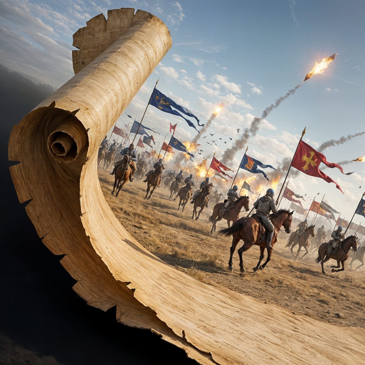 Medieval Battle Bursts From Ancient Parchment in 3D