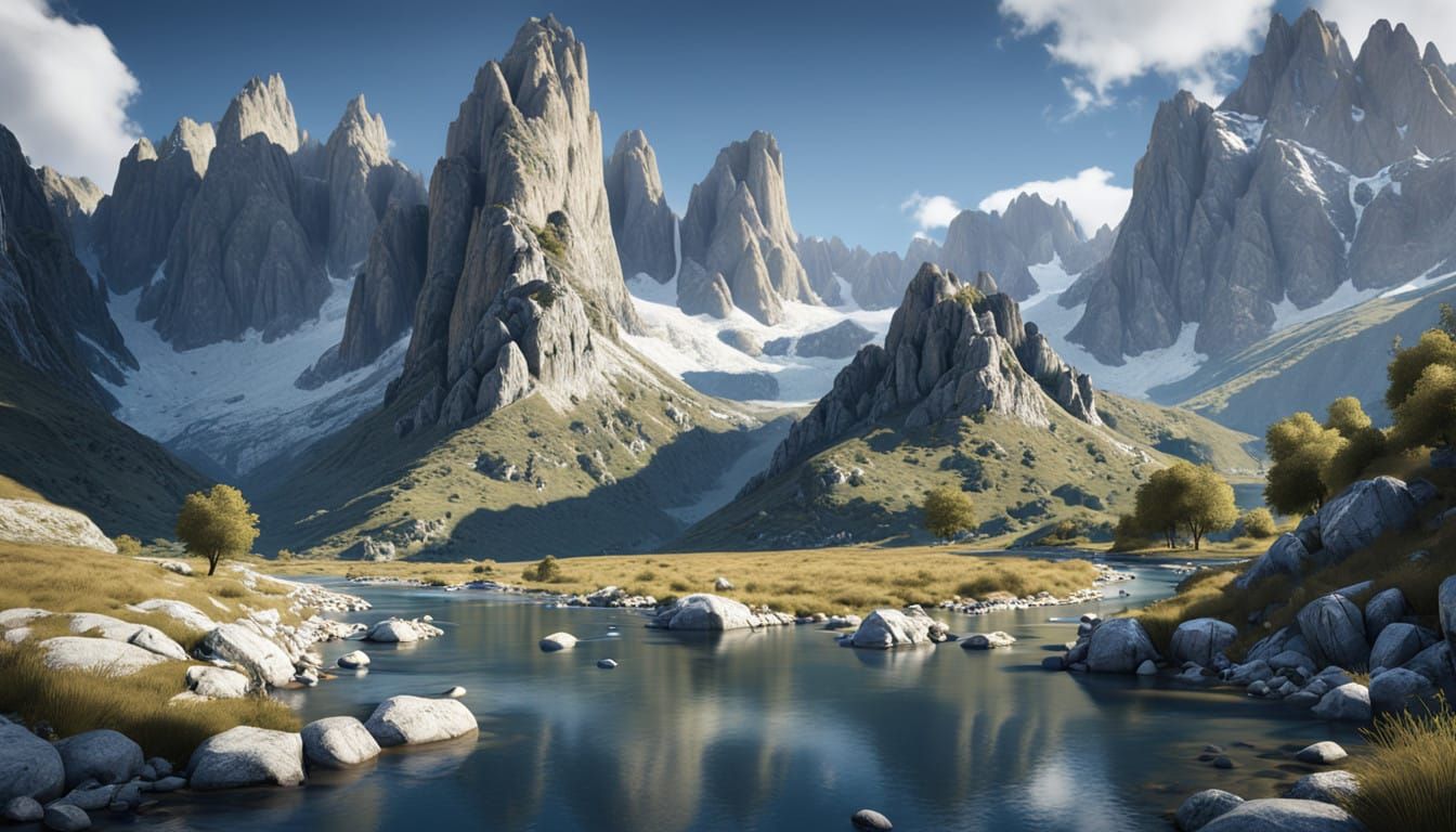 Epic Picos de Europa Landscape in Unreal Engine 5 Style