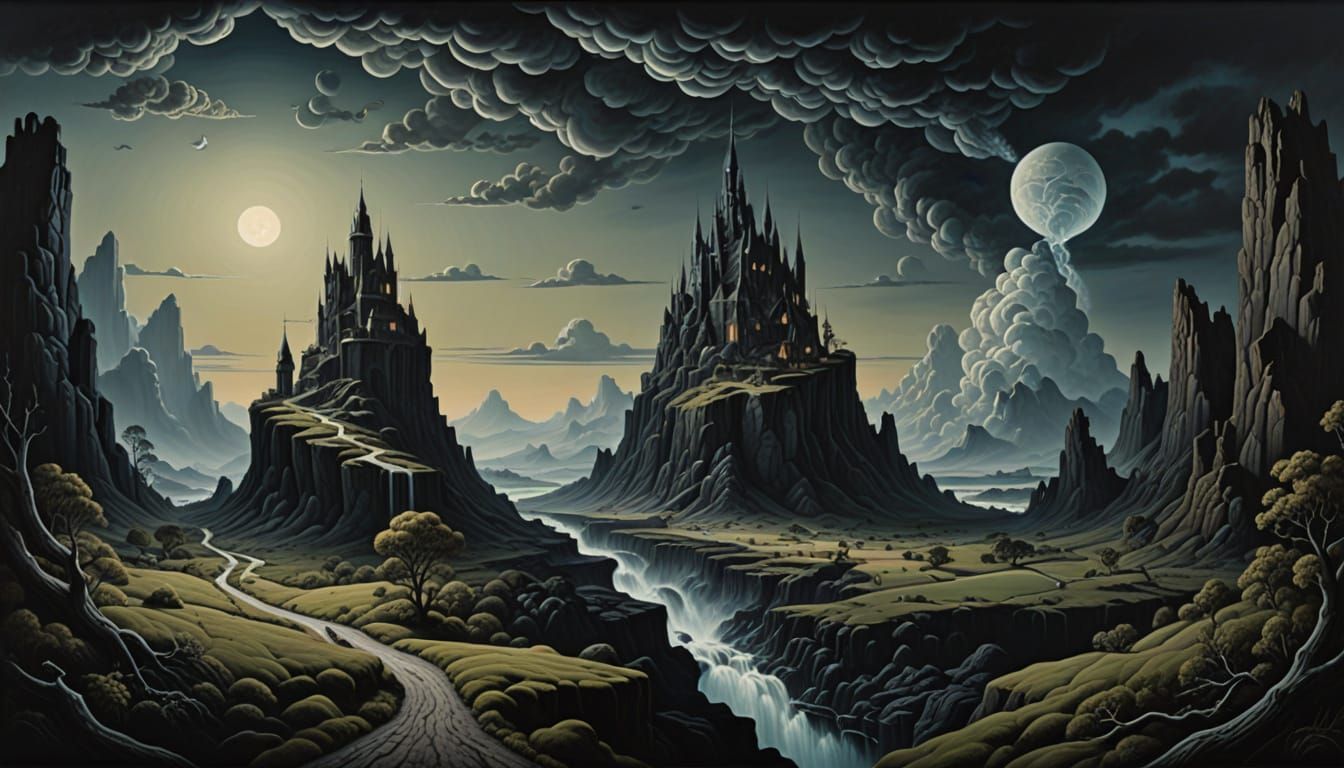 Surreal Metaphysical Dreamscape with Emotional Resonance