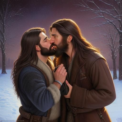 Winter Solstice Kiss: A Luminist-Style Scene