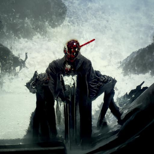 Horror Darth Maul in Gustave Doré Style