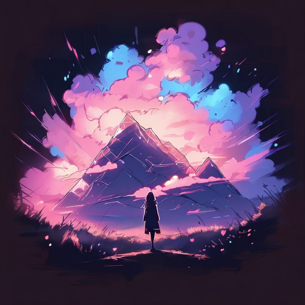 Surreal Anime Portrait in Soft Impressionist Style