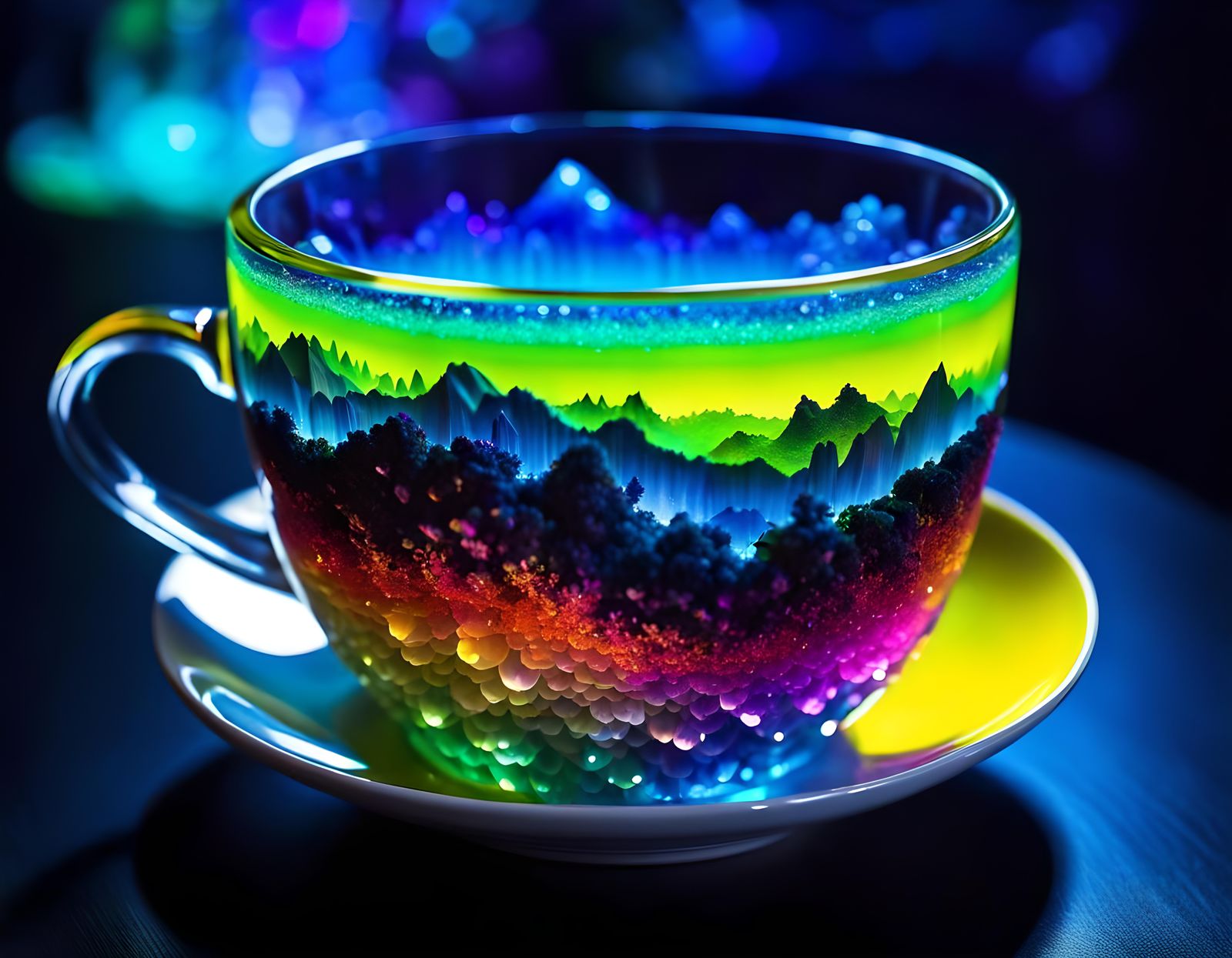 Crystal Arcology: A Whimsical Fluorescent Tiny World