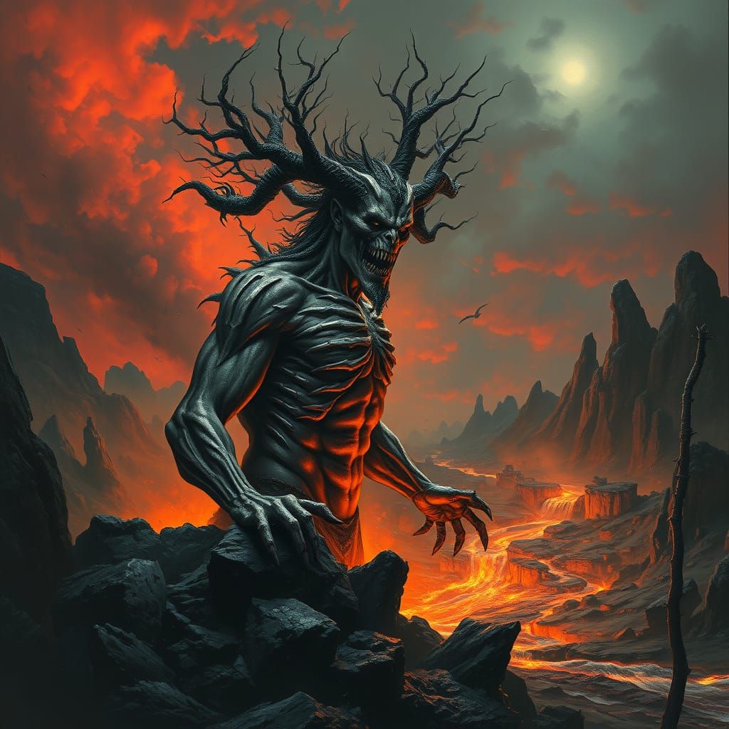 Dark Fantasy God of the Underworld, Fierce and Destructive