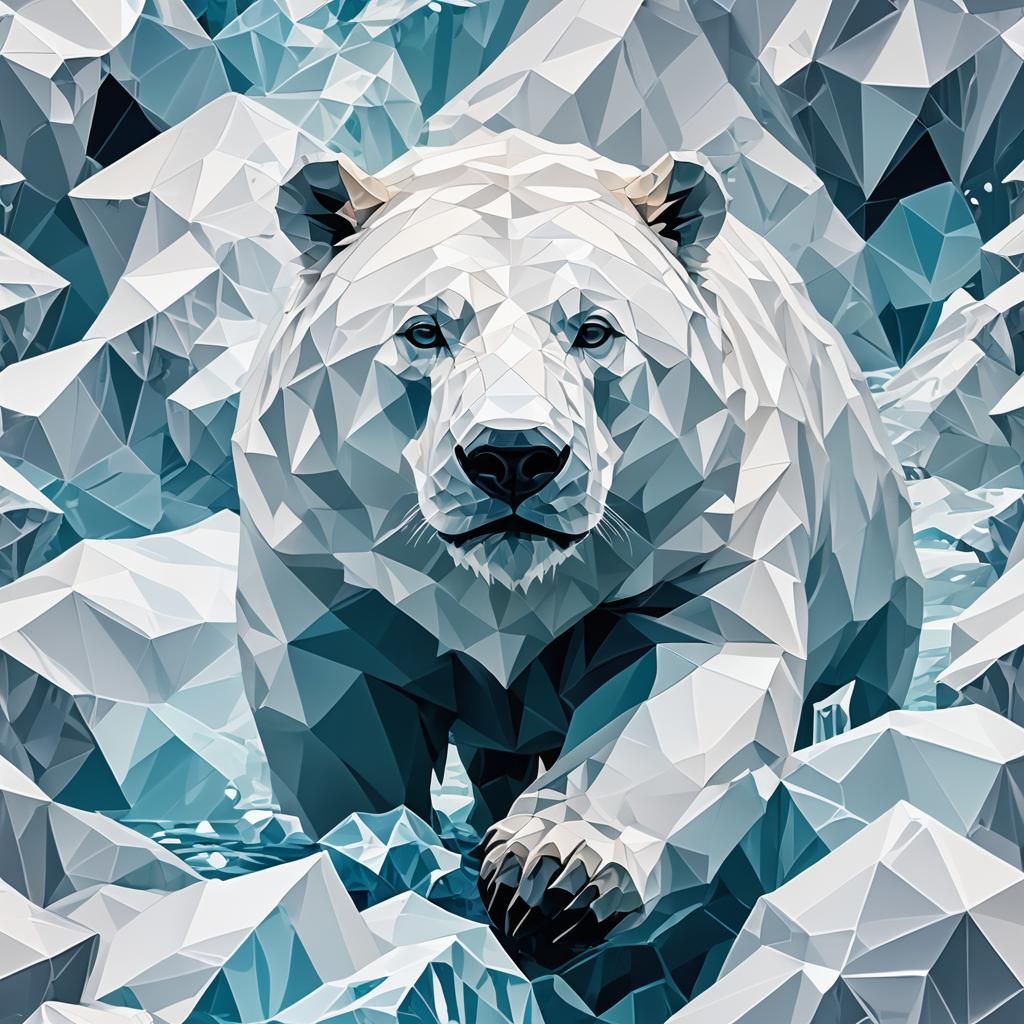 Icebear, geometric art