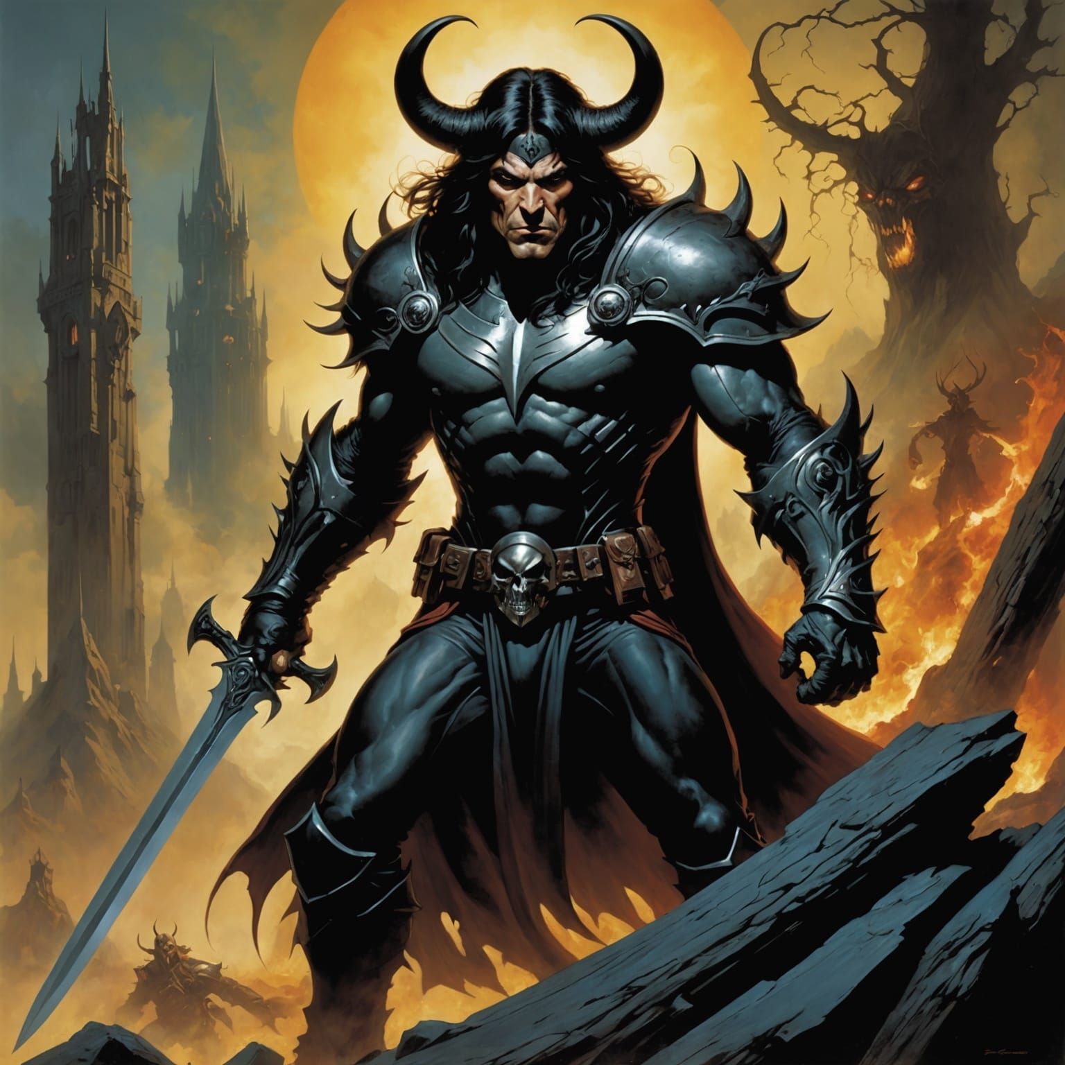 Grimdark Fantasy Art Illustration