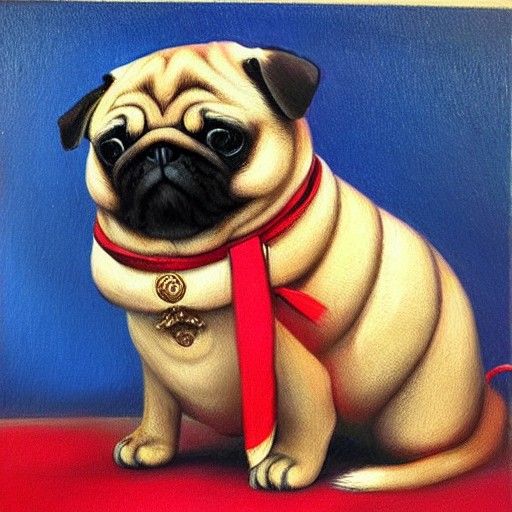 Xi Jinping Pug as Oil Painting