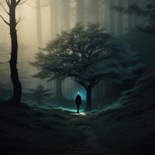 Enchanted Elven Forest in Miyazaki Style