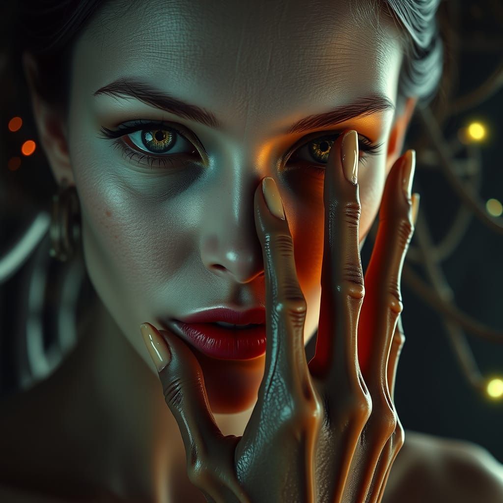 Ethereal Beauty Under Alien Touch