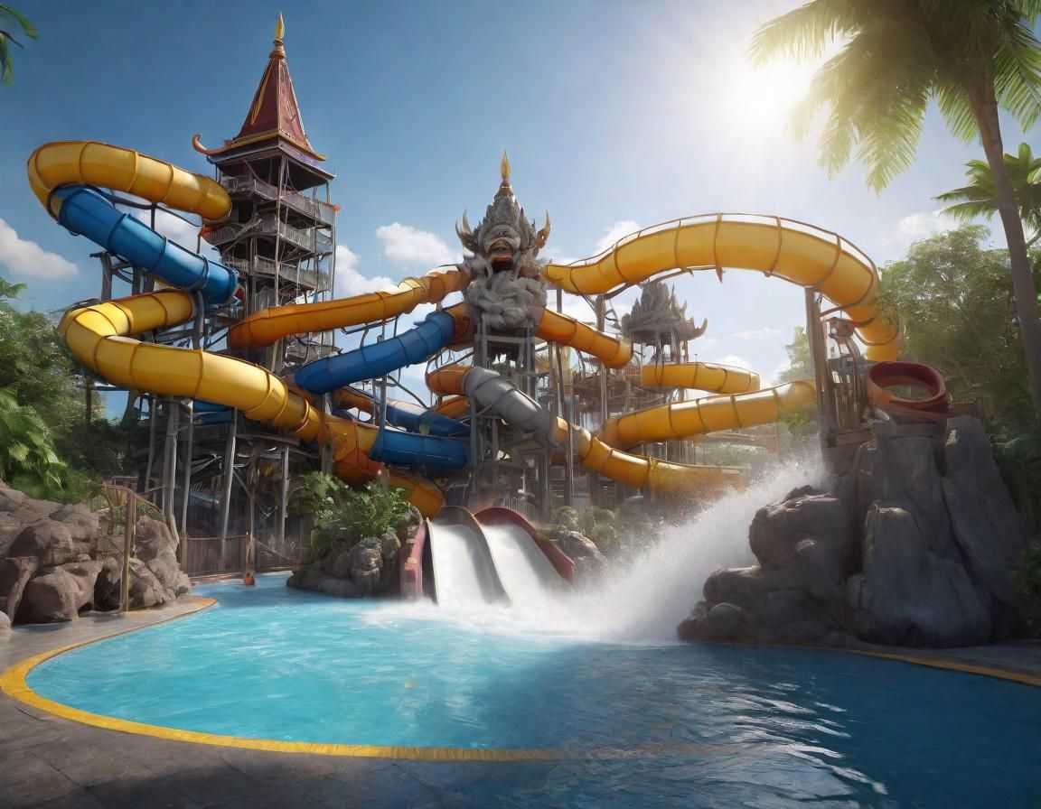 Waterpark in the jungle