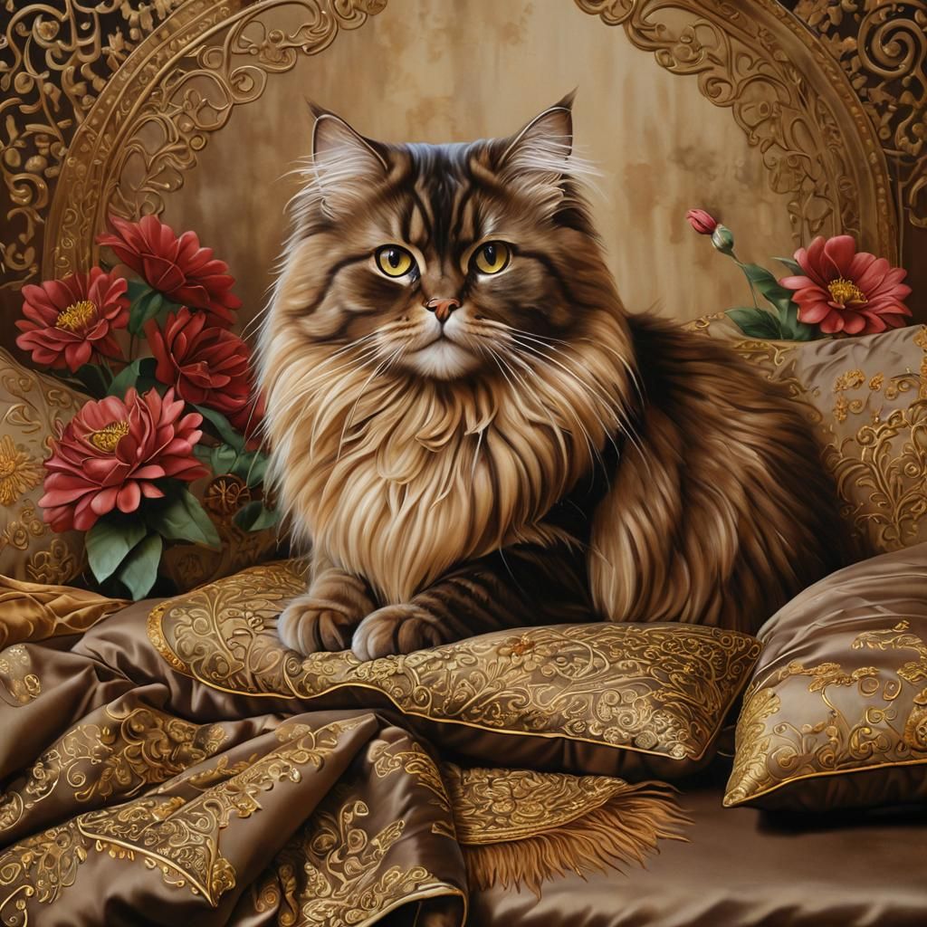 Persian Cat in Brown Luxury, Diana Coumans Style