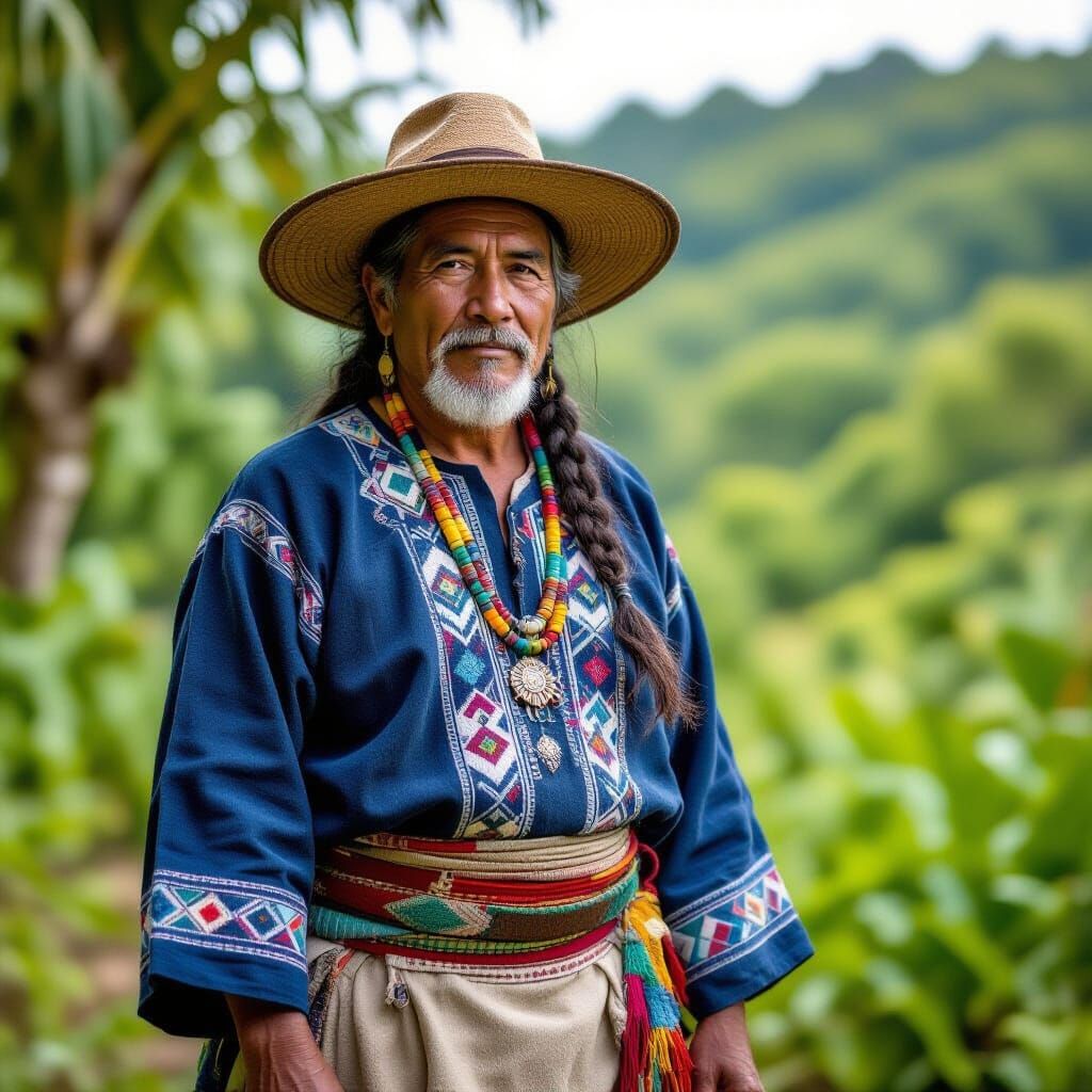 Mayan Healer in Traditional Dress: Mystical Realism