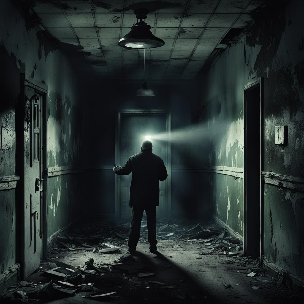 Haunted Hospital Encounter: A Terrifying Matte Painting