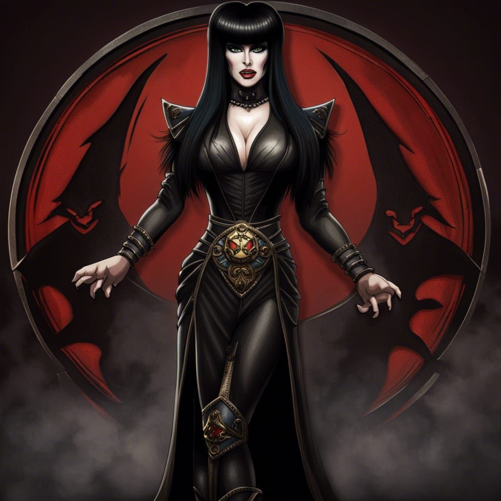 Elvira as a Mortal Kombat Character