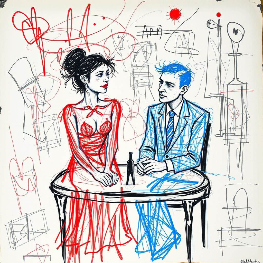 Abstract Figures in Scribble Style