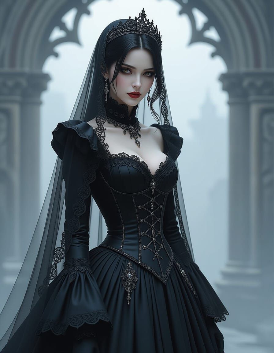 Laura in Victorian Gothic Style with Mystical Aura