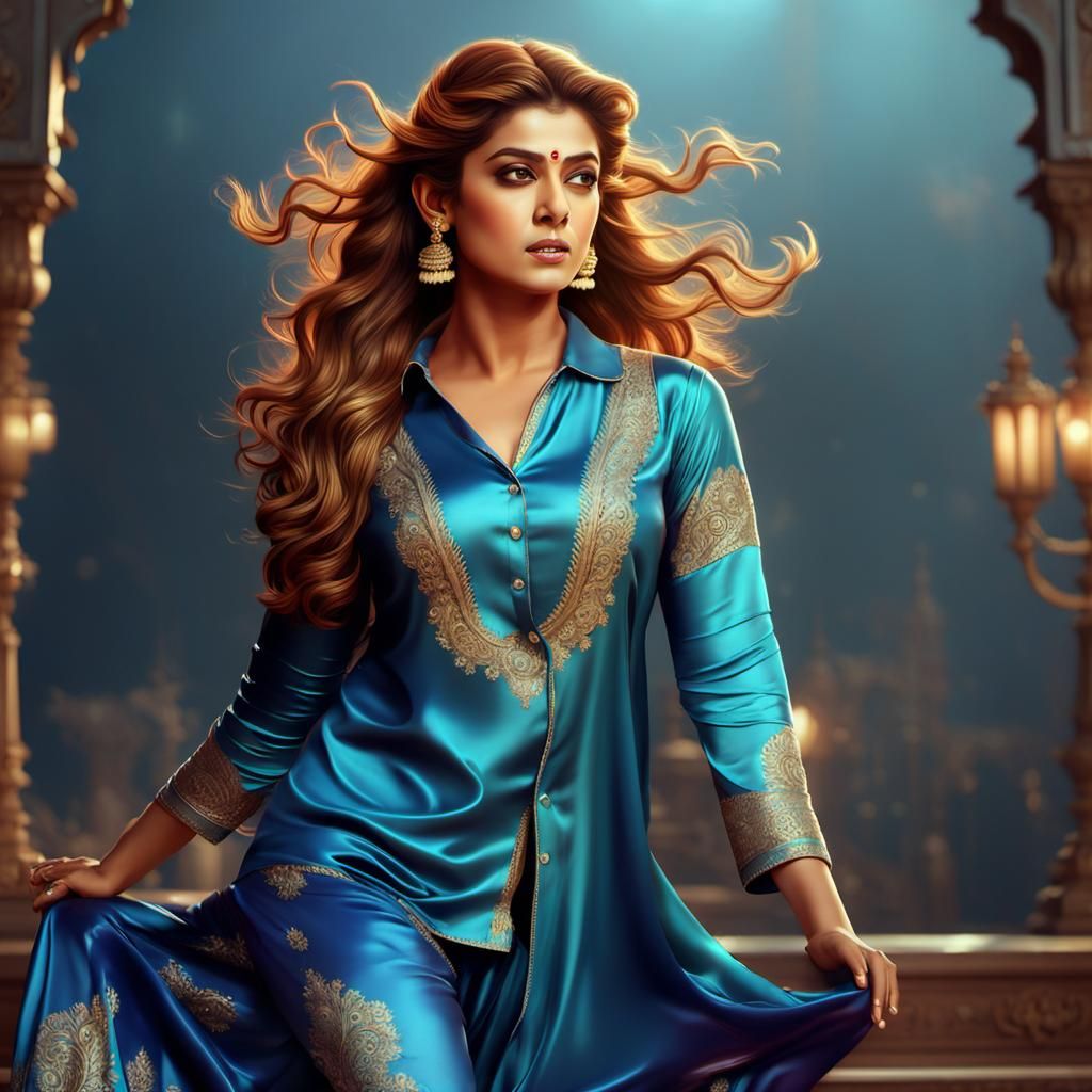 Fantasy Indian Beauty in Detailed Matte Painting