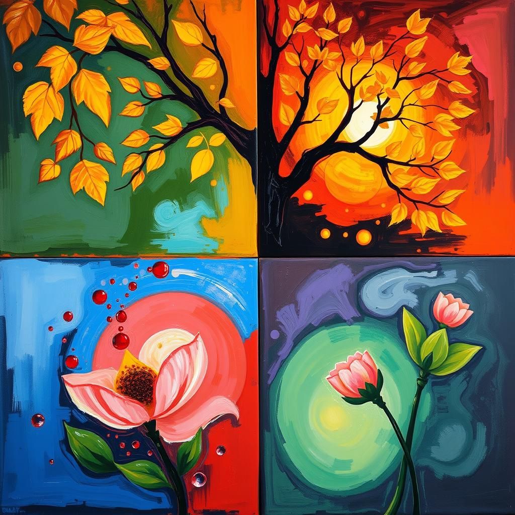 Seasons in Acrylic and Neon: An Abstract Expression