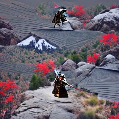 Ronin Silhouette Under Moonlight
