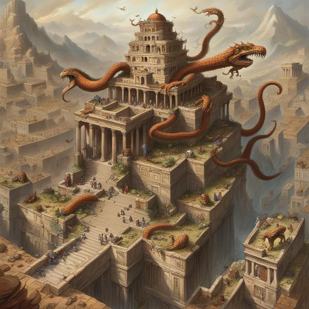 Ouroboros Devours Itself Above Doomed Palace