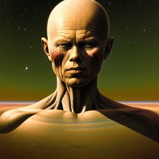 Clint Howard Portrait in Celestial Hyperrealism