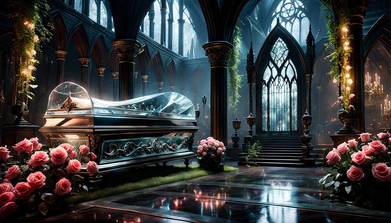 Vampire Sleeping Beauty: Dark Fantasy Fine Art