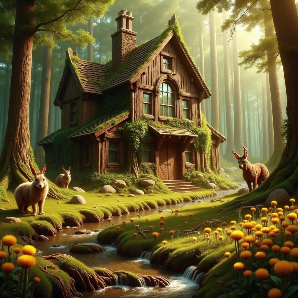 Fairies and Dragonflies in Dandelion Field, Digital Matte Pa...