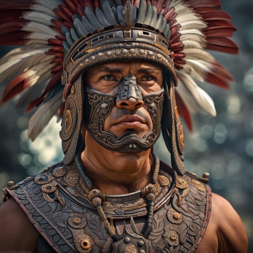 Fifth Century Toltec Warrior Portrait