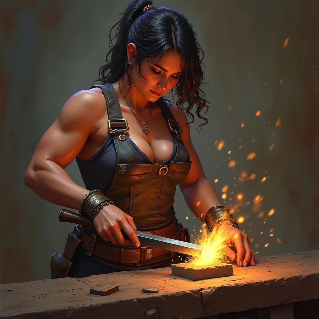 Latina Blacksmith Forging Metal Art