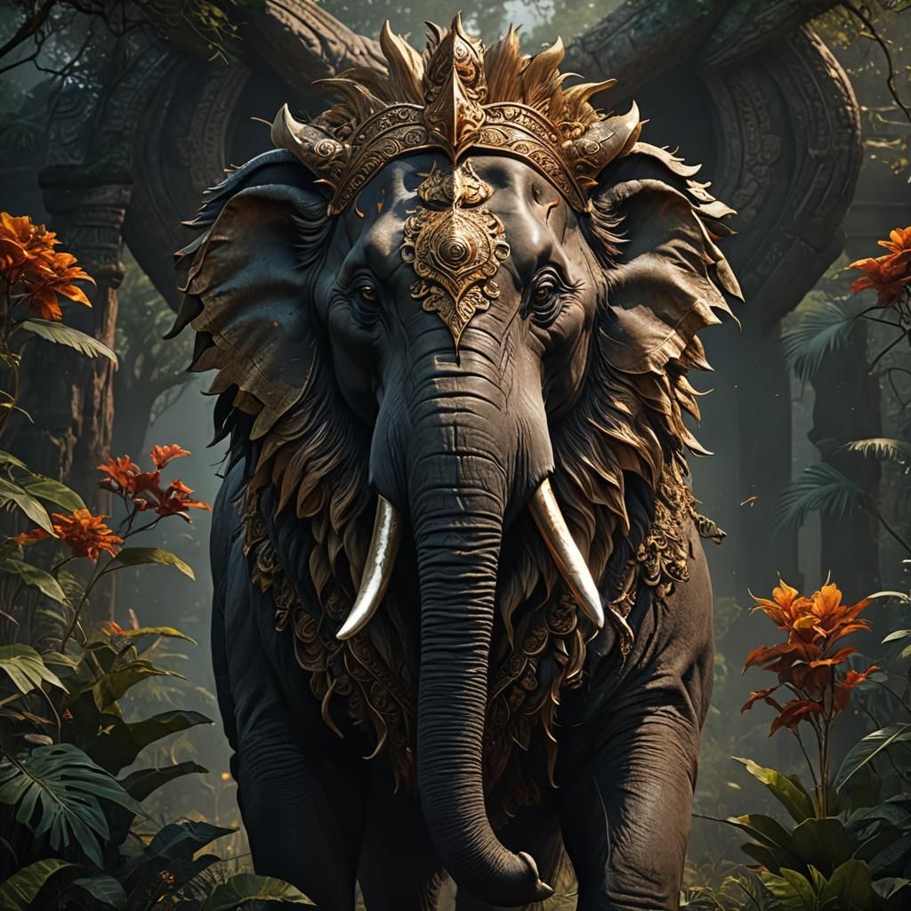 Gajasingha The Mythical Creature (Conceptual)