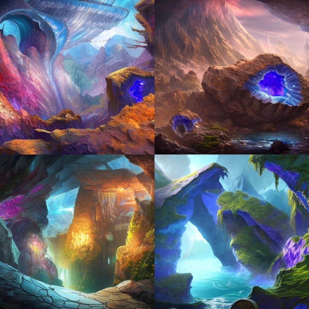 Vibrant Sapphire Geode in Ultra-Realistic 8K