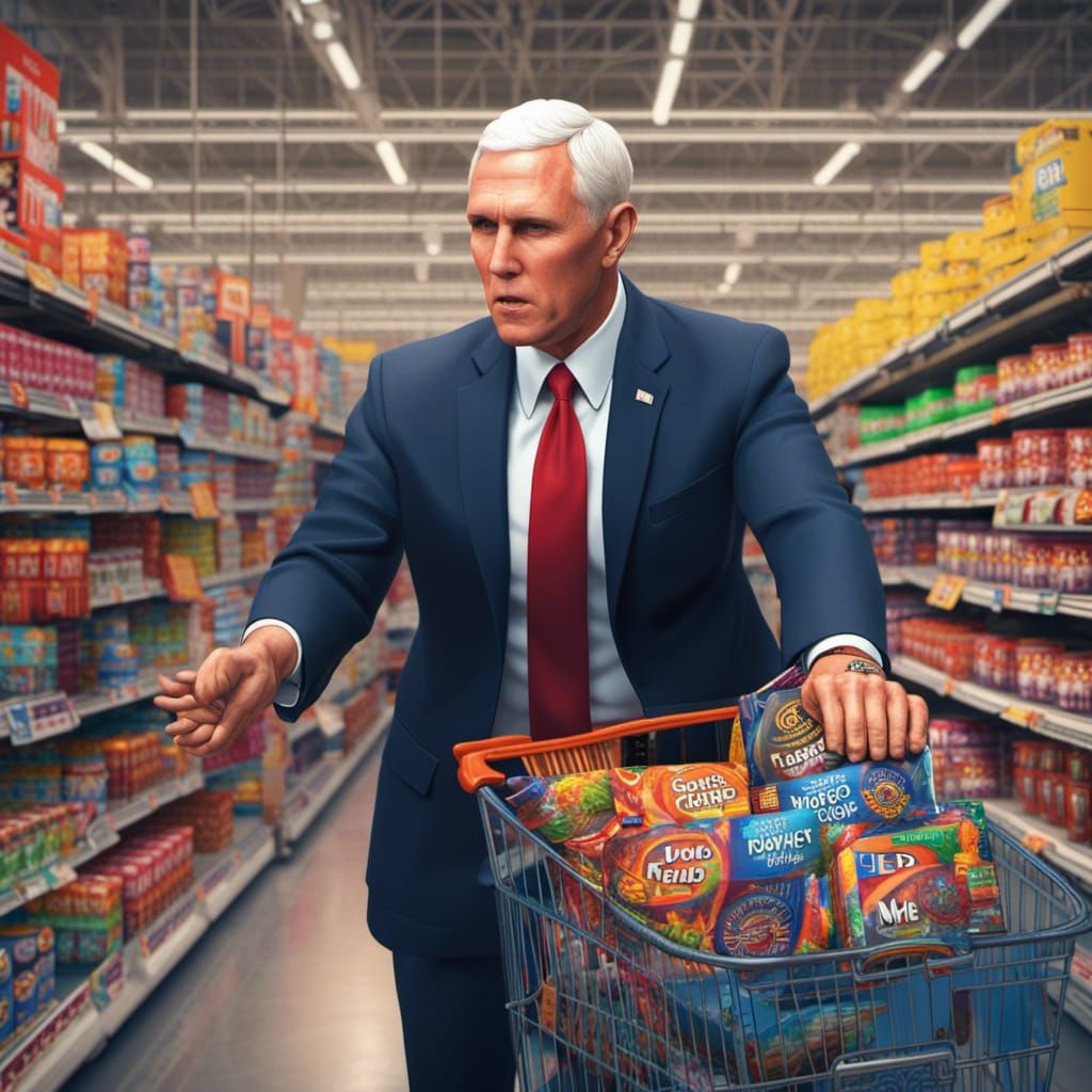 Mike Pence's Psychedelic Walmart Trip: Detailed Matte Painti...