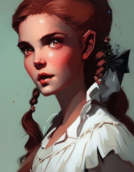 Dorothy Gale Portrait in Graffiti Art Style