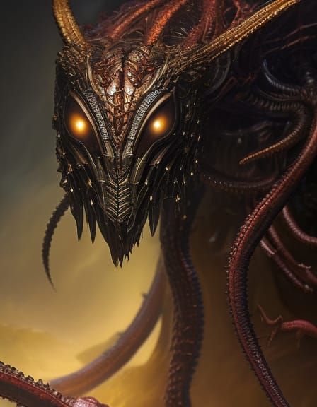 Sci-Fi Alien Girl Portrait in Body Horror Style