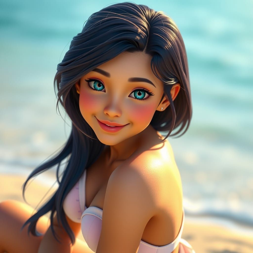 Marinette Dupain-Cheng in Bikini on Beach