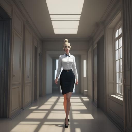 photo, hourglass woman, dressed in light tones like a young ...